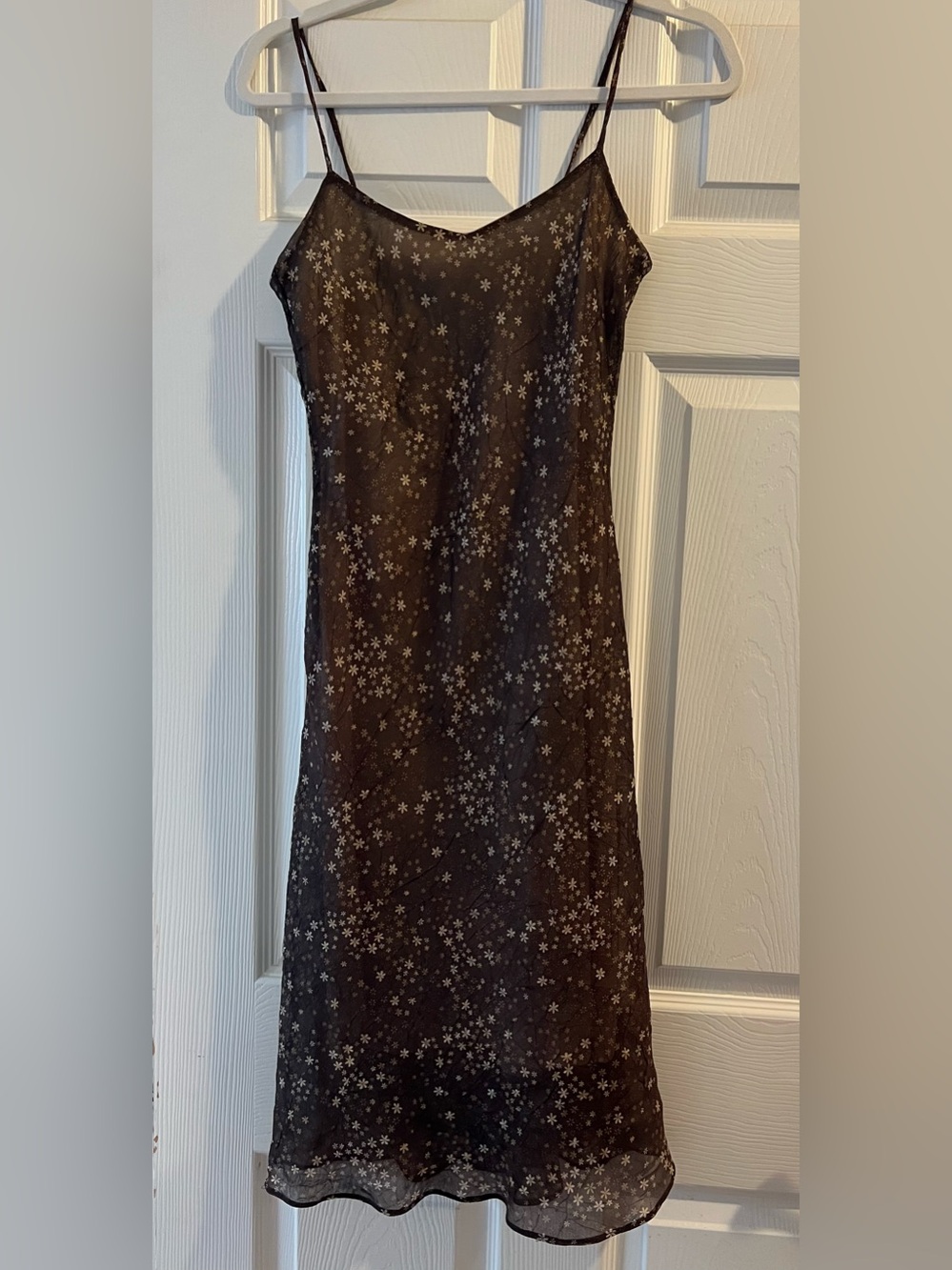 Vintage Brown Floral Slip Dress